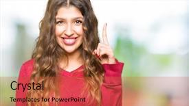  Presentation with sexy santa woman red - PPT layouts having exited and happy number one background and a red colored foreground