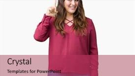  Presentation with idea - Beautiful presentation theme featuring exited and happy number one backdrop and a red colored foreground