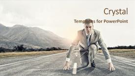  Presentation with ready - Beautiful slides featuring exito - young businessman standing in start backdrop and a sky blue colored foreground