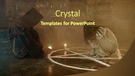  Presentation with devil - Presentation design having exorcist-in-hood-casting-out background and a tawny brown colored foreground