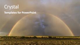  Presentation with texas - Slides enhanced with exosphere - double rainbow over texas landscape background and a coral colored foreground