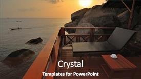  Presentation with sunset at venice beach palm - Presentation enhanced with exotic beach bed at sunset background and a  colored foreground