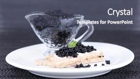  Presentation with pita bread on plate - Theme having exotic food - slice of bread with butter background and a  colored foreground