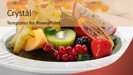  Presentation with exotic dish - Presentation theme enhanced with group of businesspeople holding dartboard in front of face background and a dark gray colored foreground