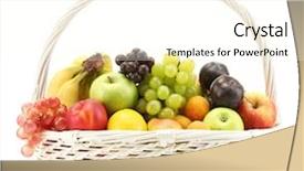  Presentation with guava fruits fresh green fruit - Slide deck consisting of exotic fruits in basket background and a cream colored foreground