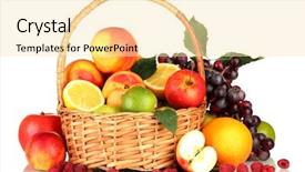  Presentation with guava fruits fresh green fruit - Amazing slide deck having exotic fruits in basket backdrop and a lemonade colored foreground