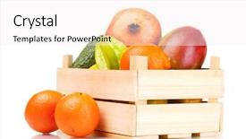  Presentation with fruits - PPT layouts featuring exotic fruits in wooden background and a white colored foreground