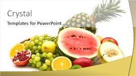  Presentation with fruits - Amazing slides having exotic-fruits-on-white-background backdrop and a white colored foreground