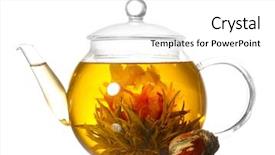  Presentation with green tea and milk - Amazing PPT theme having exotic green tea with flowers backdrop and a white colored foreground