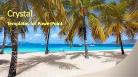  Presentation with beach toys on sand - Cool new presentation design with exotic island in st vincent backdrop and a  colored foreground