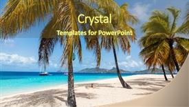  Presentation with white sand - Presentation theme consisting of exotic island in st vincent background and a tawny brown colored foreground