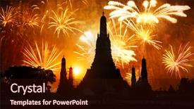  Presentation with bangkok - Audience pleasing slides consisting of exotic new year - bangkok new backdrop and a wine colored foreground