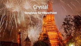  Presentation with bangkok - Slides enhanced with exotic new year - bangkok new background and a coral colored foreground