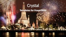  Presentation with bangkok - PPT layouts consisting of exotic new year - bangkok new background and a tawny brown colored foreground