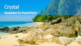  Presentation with sunshine - Slide deck featuring exotic places - sunshine coast idyllic place background and a teal colored foreground