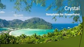  Presentation with scouts wallpaper - Beautiful slide set featuring exotic places - vacation wallpaper idyllic panorama backdrop and a teal colored foreground