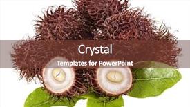  Presentation with rambutan - Slides with exotic rambutan fruit on white background and a tawny brown colored foreground