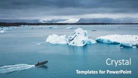  Presentation with climate change - Slides enhanced with exotic-scene-of-jokulsarlon-lagoon background and a teal colored foreground