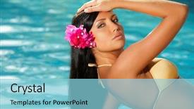  Presentation with indonesia - Beautiful PPT theme featuring exotic surrounding bali indonesia backdrop and a light blue colored foreground