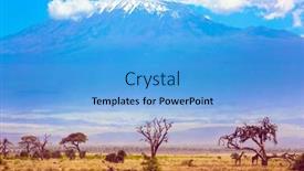  Presentation with kenya - Cool new PPT theme with exotic-trip-to-africa-southeast backdrop and a light blue colored foreground