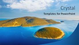  Presentation with earth day - Slide set featuring exotic-view-of-blue-lagoon background and a light blue colored foreground