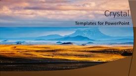  Presentation with flat earth - Audience pleasing theme consisting of exotic-view-of-flat-topped backdrop and a lemonade colored foreground