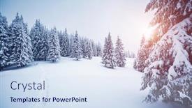  Presentation with snow day - PPT layouts featuring exotic-view-of-snow-capped background and a sky blue colored foreground