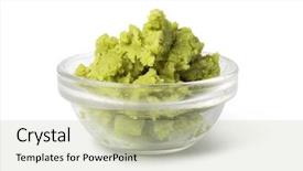  Presentation with history earth globe isolated white - Slide set with exoticism - bowl with wasabi isolated background and a mint green colored foreground