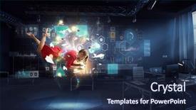  Presentation with imagination - PPT theme enhanced with expand - expanding the imagination mixed media background and a  colored foreground