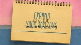  Presentation with personal development - Slide deck enhanced with expand-your-horizons-inspirational-note background and a yellow colored foreground