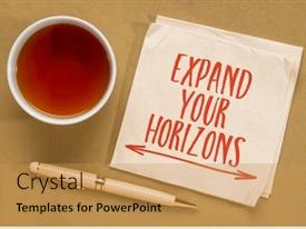 Expand Your Horizons Inspirational Note PPT template 7 | CrystalGraphics