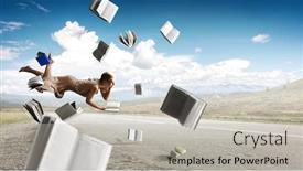  Presentation with imagination - Colorful slide set enhanced with expanding the imagination mixed media backdrop and a light gray colored foreground