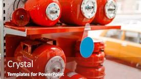  Presentation with water pumps - Theme having expansion-tanks-for-water-pumps background and a crimson colored foreground