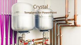  Presentation with boiler - Amazing slide deck having expansion tanks in boiler-room backdrop and a lemonade colored foreground