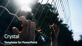  Presentation with metal - Slide deck featuring expatriate - closeup of the hands background and a wine colored foreground