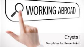  Presentation with search - Presentation theme consisting of expatriate - working abroad written in search background and a white colored foreground