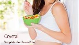  Presentation with eat - Cool new slide deck with word congrats appearing behind torn backdrop and a coral colored foreground