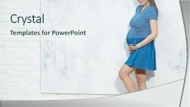  Presentation with mens fashion portrait - Presentation theme having expectation - fashion portrait of happy pregnant background and a sky blue colored foreground