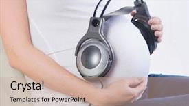  Presentation with mother and baby - Cool new presentation theme with expected - expectant mother giving her baby backdrop and a soft green colored foreground