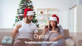  Presentation with baby christmas - Cool new presentation design with expecting child baby celebrating christmas backdrop and a violet colored foreground