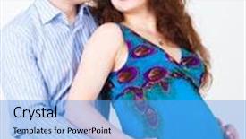  Presentation with coming soon - Presentation design featuring expecting soon baby coming background and a teal colored foreground