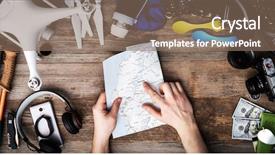  Presentation with planning - Amazing slides having expedition - planning where to travel backdrop and a violet colored foreground