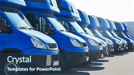  Presentation with company - PPT layouts with expedition - transporting service company commercial delivery background and a ocean colored foreground