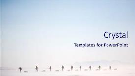  Presentation with winter storm - Beautiful presentation featuring expedition in a snow storm backdrop and a sky blue colored foreground