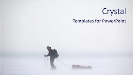  Presentation with expedition - Colorful theme enhanced with expedition in a snow storm backdrop and a sky blue colored foreground