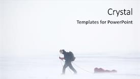  Presentation with winter storm - PPT layouts consisting of expedition in a snow storm background and a cool aqua colored foreground