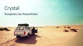  Presentation with expedition - Beautiful theme featuring expedition in namib desert backdrop and a cool aqua colored foreground