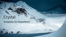 Presentation with active life - Theme with expedition to the north pole background and a light blue colored foreground