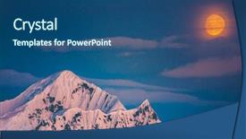  Presentation with antarctic - Presentation design having beautiful antarctic landscape the mountain background and a ocean colored foreground