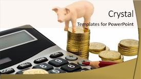  Presentation with pig farm - PPT theme with expenses on a farm background and a lemonade colored foreground